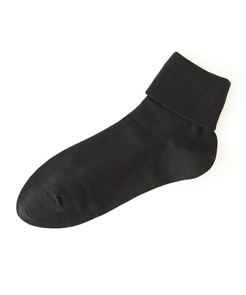 靴下屋（クツシタヤ）の「薄手の三つ折りショートソックス（ソックス・靴下・レディース・オフホワイト/サラシ/グレー/クロ/チャコールモク/アカ/カーキ/ブルー/ターコイズブルー/ノウコン・22.0～24.0cm）」の2枚目の写真