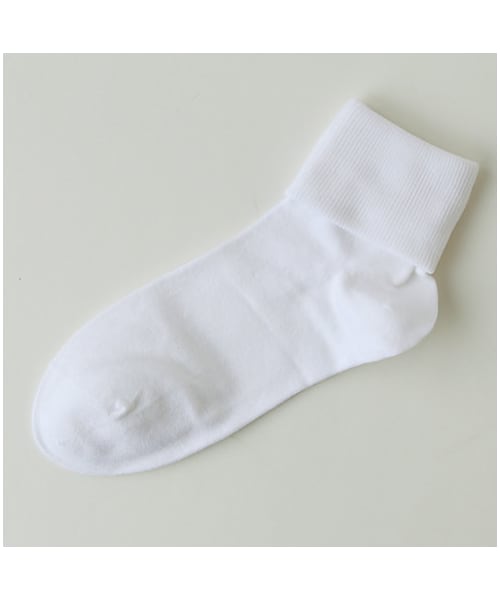 靴下屋（クツシタヤ）の「薄手の三つ折りショートソックス（ソックス・靴下・レディース・オフホワイト/サラシ/グレー/クロ/チャコールモク/アカ/カーキ/ブルー/ターコイズブルー/ノウコン・22.0～24.0cm）」の9枚目の写真