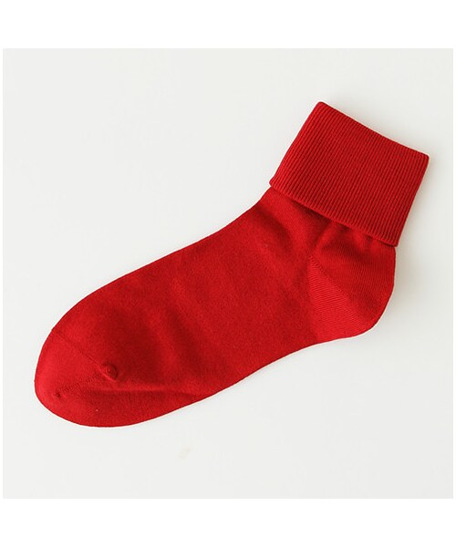 靴下屋（クツシタヤ）の「薄手の三つ折りショートソックス（ソックス・靴下・レディース・オフホワイト/サラシ/グレー/クロ/チャコールモク/アカ/カーキ/ブルー/ターコイズブルー/ノウコン・22.0～24.0cm）」の8枚目の写真