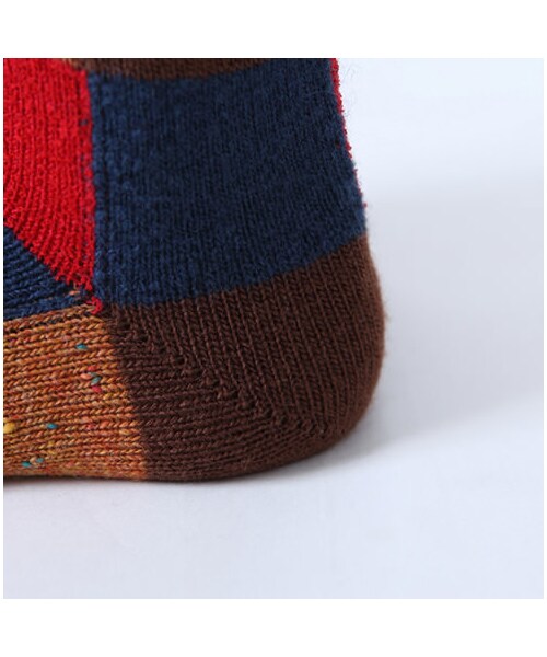 靴下屋（クツシタヤ）の「異素材ブロックショートソックス（ソックス・靴下・レディース・シルバーグレー/チャコールモク/ベージュモク/ピンクモク/アカ/ダークオレンジ/コン・22.0～24.0cm）」の13枚目の写真