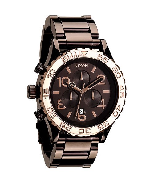 NIXON（ニクソン）の「Nixon 'The 42-20 Chrono' Watch（アナログ腕時計・レディース・Rose Gold/ Chocolate）」の2枚目の写真