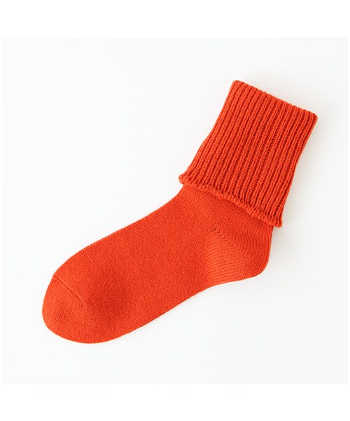 靴下屋（クツシタヤ）の「大幅折り返しルーズベタソックス◆2WAY◆（ソックス・靴下・レディース・オフホワイト/クロ/グレージュ/エンジ/レンガ/ダークグリーン・22.0～24.0cm）」の6枚目の写真