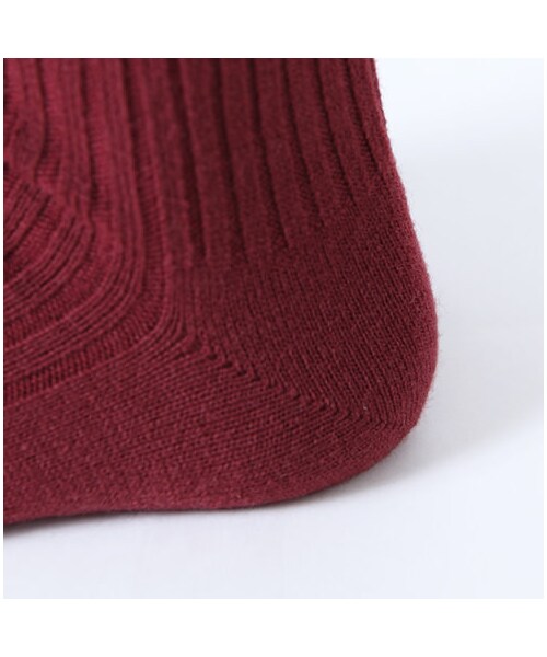 靴下屋（クツシタヤ）の「モコモコラメ2本ラインショートソックス（ソックス・靴下・レディース・オフホワイト/クロ/グレーモク/チャコールモク/エンジ/ダークグリーン/ネイビー・22.0～24.0cm）」の13枚目の写真