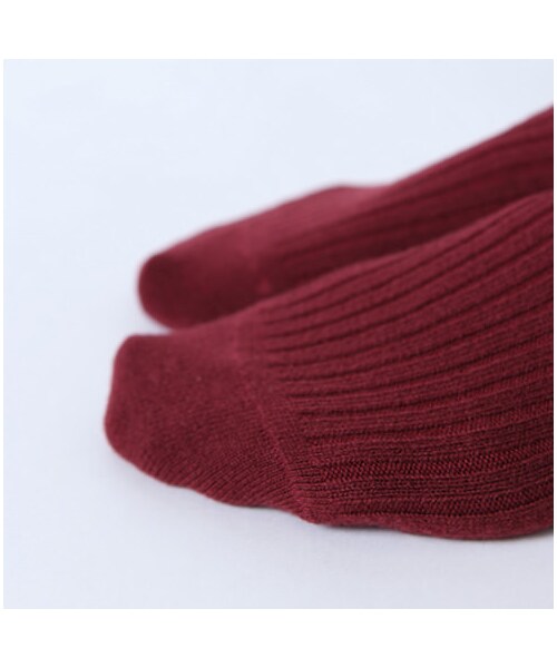 靴下屋（クツシタヤ）の「モコモコラメ2本ラインショートソックス（ソックス・靴下・レディース・オフホワイト/クロ/グレーモク/チャコールモク/エンジ/ダークグリーン/ネイビー・22.0～24.0cm）」の14枚目の写真