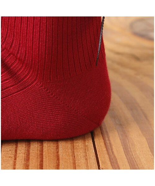 靴下屋（クツシタヤ）の「リボン付きリブショートソックス（ソックス・靴下・レディース・オフホワイト/クロ/チャコールモク/ダークレッド/ターコイズブルー/ブルーブラック・22.0～24.0cm）」の12枚目の写真