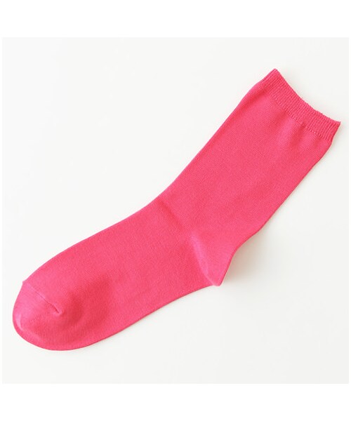 靴下屋（クツシタヤ）の「コットンブレンド無地ソックス（ソックス・靴下・レディース・オフホワイト/サラシ/クロ/ニュアンスグレー/ウスグレーモク/ミディアムグレーモク/チャコールモク/キャメル/コゲチャ/ベージュモク/ローズピンク/エンジ/ダークオレンジ/カラシ/ダークグリーン/カーキ/ターコイズ/コン/ネイビー/インディゴブルー/ダークブルー/アイリスブルー/ダークパープル・22.0～24.0cm）」の11枚目の写真