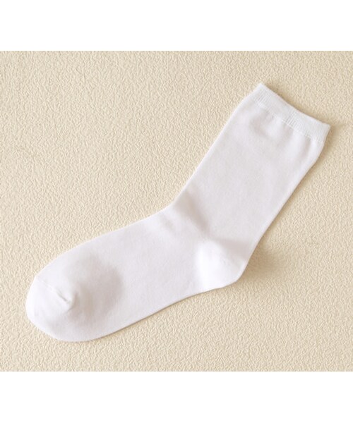 靴下屋（クツシタヤ）の「コットンブレンド無地ソックス（ソックス・靴下・レディース・オフホワイト/サラシ/クロ/ニュアンスグレー/ウスグレーモク/ミディアムグレーモク/チャコールモク/キャメル/コゲチャ/ベージュモク/ローズピンク/エンジ/ダークオレンジ/カラシ/ダークグリーン/カーキ/ターコイズ/コン/ネイビー/インディゴブルー/ダークブルー/アイリスブルー/ダークパープル・22.0～24.0cm）」の13枚目の写真