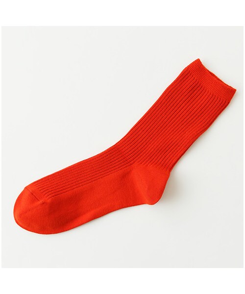 靴下屋（クツシタヤ）の「2×2リブソックス（ソックス・靴下・レディース・キナリ/サラシ/クロ/チャコールモク/モカチャ/アカ/エンジ/オレンジ/カラシ/ダークグリーン/コン/ロイヤルブルー・22.0～24.0cm）」の9枚目の写真