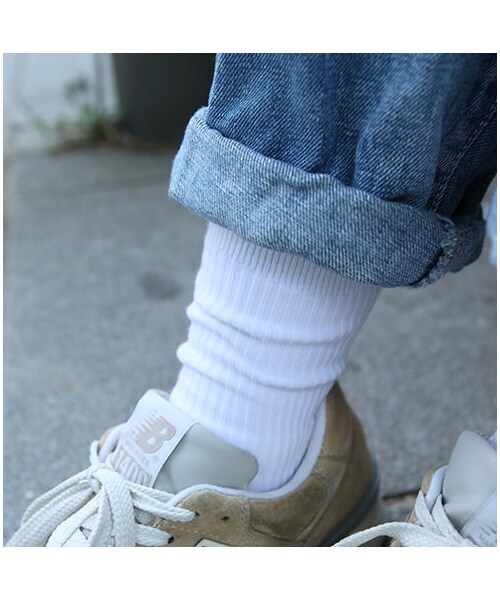 靴下屋（クツシタヤ）の「2×2リブソックス（ソックス・靴下・レディース・キナリ/サラシ/クロ/チャコールモク/モカチャ/アカ/エンジ/オレンジ/カラシ/ダークグリーン/コン/ロイヤルブルー・22.0～24.0cm）」の22枚目の写真