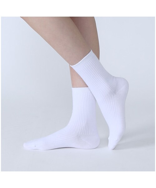 靴下屋（クツシタヤ）の「2×2リブソックス（ソックス・靴下・レディース・キナリ/サラシ/クロ/チャコールモク/モカチャ/アカ/エンジ/オレンジ/カラシ/ダークグリーン/コン/ロイヤルブルー・22.0～24.0cm）」の15枚目の写真