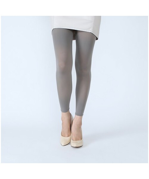 靴下屋（クツシタヤ）の「NEW 60デニール10分丈レギンス（レギンス・スパッツ・レディース・シルバーグレー/グレー/クロ/ニュアンスグレー/チャコールグレー/グレージュ/コゲチャ/ベビーピンク/オールドピンク/コン/インクブルー/ラベンダー・M～L）」の8枚目の写真