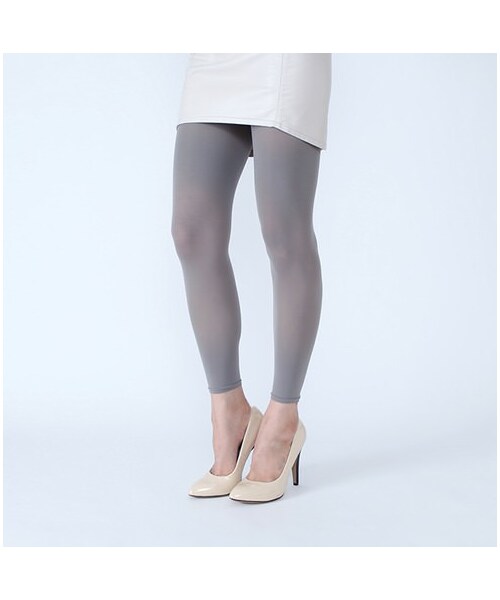 靴下屋（クツシタヤ）の「NEW 60デニール10分丈レギンス（レギンス・スパッツ・レディース・シルバーグレー/グレー/クロ/ニュアンスグレー/チャコールグレー/グレージュ/コゲチャ/ベビーピンク/オールドピンク/コン/インクブルー/ラベンダー・M～L）」の7枚目の写真