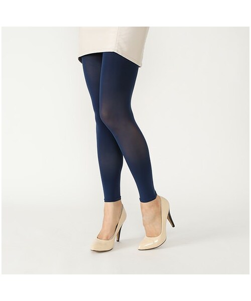 靴下屋（クツシタヤ）の「NEW 60デニール10分丈レギンス（レギンス・スパッツ・レディース・シルバーグレー/グレー/クロ/ニュアンスグレー/チャコールグレー/グレージュ/コゲチャ/ベビーピンク/オールドピンク/コン/インクブルー/ラベンダー・M～L）」の5枚目の写真