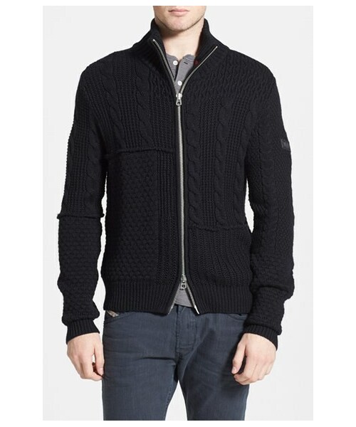 DIESEL（ディーゼル）の「DIESEL® 'Coprino' Mixed Knit Zip Sweater