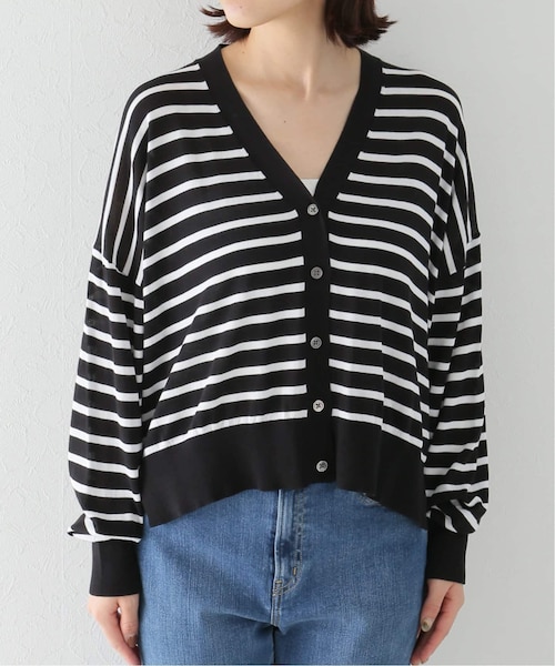 SUVINガスコットンテンジクVネックカーディガン◆ブラック◆ JOURNAL STANDARD LUXE（ジャーナルスタンダード ラックス）の