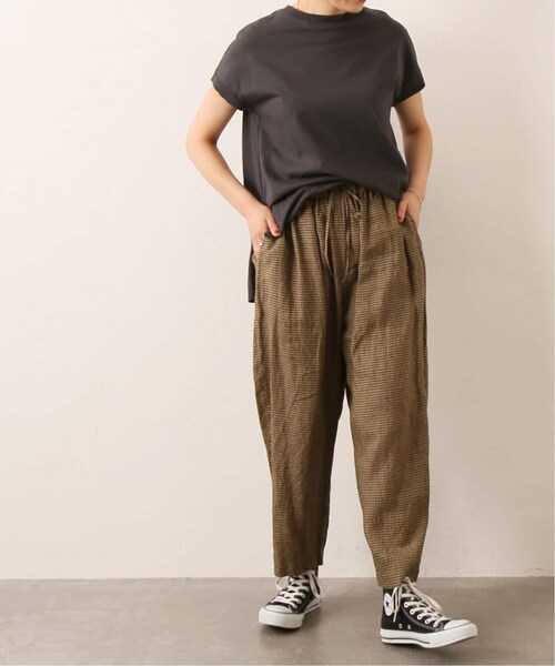 journal standard luxe＊リネンギンガム イージーパンツ JOURNAL STANDARD LUXE（ジャーナルスタンダード ラックス）の