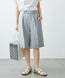 PUAL CE CIN | JAPAN MADEリネンバミューダパンツ(その他パンツ)