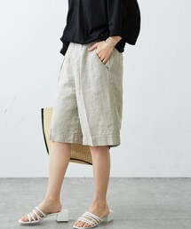 PUAL CE CIN | JAPAN MADEリネンバミューダパンツ(その他パンツ)