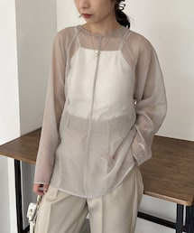 CAPRICIEUX LE'MAGE | シアー立体フォルムブラウス(シャツ/ブラウス)