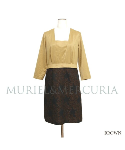 MURIEL&MERCURIA（マリエルアンドマキュリア）の「レーススカートワンピース（ワンピース・レディース・NAVY/BROWN・38）」の2枚目の写真