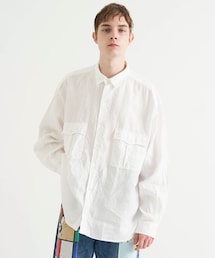 PORTER CLASSIC | ROLL UP LINEN SHIRT(シャツ/ブラウス)