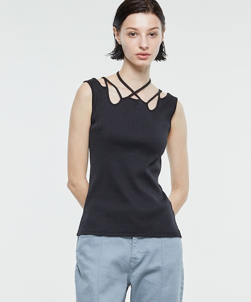 MURRAL（ミューラル）の「【ポイント10%還元中】アイビータンク MU22SS-0605（Tシャツ/カットソー・レディース・WHT/BLK/G.BGE/BLU・1）」の2枚目の写真