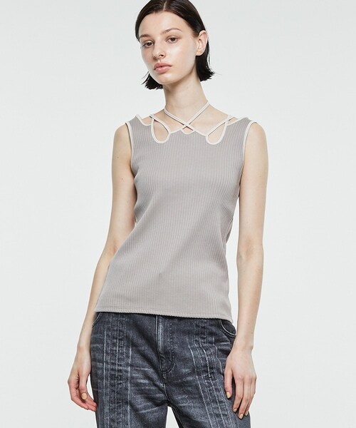 MURRAL（ミューラル）の「【ポイント10%還元中】アイビータンク MU22SS-0605（Tシャツ/カットソー・レディース・WHT/BLK/G.BGE/BLU・1）」の3枚目の写真