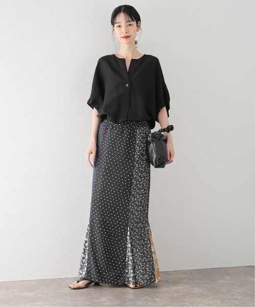 Bonum（ボナム）の「パッチワークマーメイドスカート（スカート・ブラック/(001)/フリー/在庫あり）」の2枚目の写真