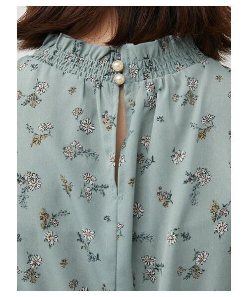 Green Parks(グリーンパークス)の「・ELENCARE DUE フラワーティアードワンピ(ワンピース/ドレス・アイボリー/ブラック/イエロー/ミント・F)」の7枚目の写真