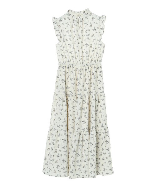 Green Parks(グリーンパークス)の「・ELENCARE DUE フラワーティアードワンピ(ワンピース/ドレス・アイボリー/ブラック/イエロー/ミント・F)」の11枚目の写真