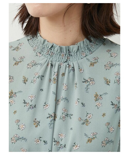 Green Parks(グリーンパークス)の「・ELENCARE DUE フラワーティアードワンピ(ワンピース/ドレス・アイボリー/ブラック/イエロー/ミント・F)」の6枚目の写真