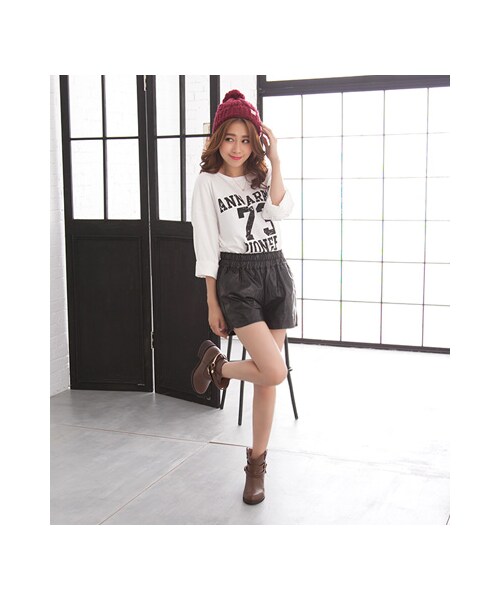 gracegift(グレースギフト)の「2ways雙釦環短靴(シューズ・レディース・棕/咖/黑・35/36/37/38/39/40/41)」の6枚目の写真