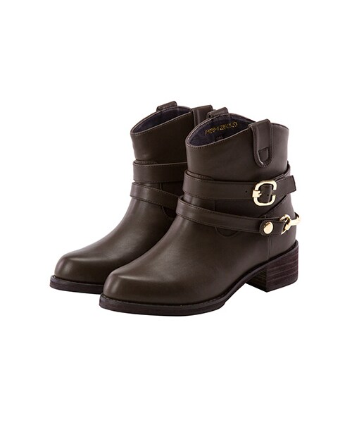 gracegift(グレースギフト)の「2ways雙釦環短靴(シューズ・レディース・棕/咖/黑・35/36/37/38/39/40/41)」の11枚目の写真