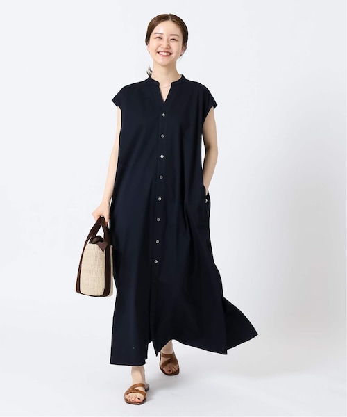 美品　IENA イエナ スキッパーシャツワンピース フレンチスリーブ 38 IENA イエナ スキッパーワンピース シャツワンピース フレンチ