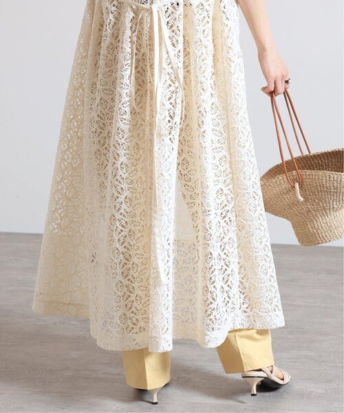 美品/24ss◆VERMEIL par iena【コードラッセルレースジレ】 VERMEIL par iena（ヴェルメイユパーイエナ）の「リーフラッセルレース