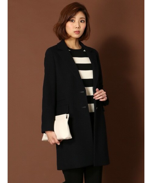 Rouge vif la cle(ルージュヴィフラクレ)の「チェスターコート2(ジャケット/アウター・レディース・キャメル/ネイビー・36/38)」の2枚目の写真