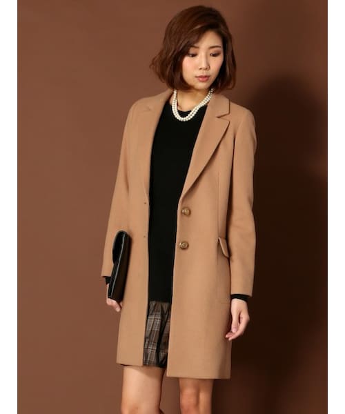 Rouge vif la cle(ルージュヴィフラクレ)の「チェスターコート2(ジャケット/アウター・レディース・キャメル/ネイビー・36/38)」の1枚目の写真
