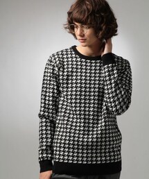 HARE | ハウンドトゥースニットプルオーバー(トップス)