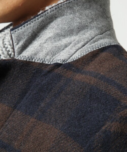 RAGEBLUE（レイジブルー）の「ガラウールチェスターコート（ジャケット/アウター・メンズ・グレーチェック/ブラウンチェック・Ｍ/Ｌ）」の12枚目の写真