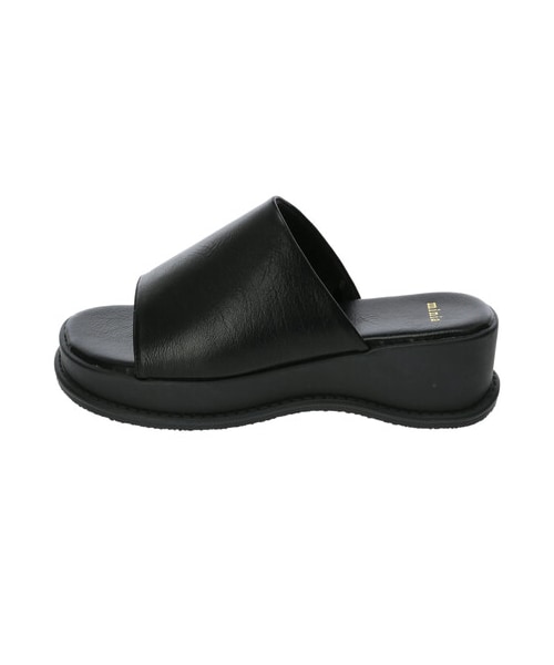 Green　Parks（グリーンパークス）の「・minia 厚底ミュール（シューズ・アイボリー/ブラック・5cm/25cm/S/M/L/LL）」の3枚目の写真