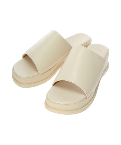 Green　Parks（グリーンパークス）の「・minia 厚底ミュール（シューズ・アイボリー/ブラック・5cm/25cm/S/M/L/LL）」の7枚目の写真