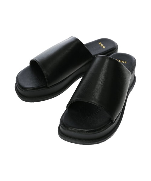 Green　Parks（グリーンパークス）の「・minia 厚底ミュール（シューズ・アイボリー/ブラック・5cm/25cm/S/M/L/LL）」の8枚目の写真