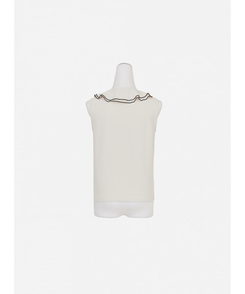 Marjorie（マージョリー）の「岸芷，飄逸雙層荷葉領上衣（トップス・レディース・米白・S/M）」の8枚目の写真