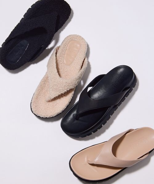 BARNYARDSTORM(バンヤードストーム)の「good warp Tサンダル(シューズ・レディース・パイルブラック08/ブラック19/パイルベージュ55・S(22.5~23.0cm)/M(23.5~24.0cm)/L(24.0~24.5cm)/LL(24.5~25.0cm))」の4枚目の写真