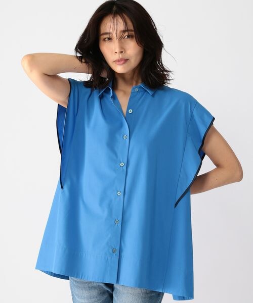 BARNYARDSTORM（バンヤードストーム）の「パネルフレンチスリーブブラウス（トップス・レディース・ホワイト10/ブルー80・S(0)/M(1)/(WEB限定) L(2)）」の16枚目の写真