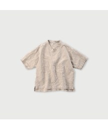 かか　45R リネンの908VネックTシャツ ベージュシャンブレー 2 45R（フォーティファイブアール）の「リネンの908VネックTシャツ