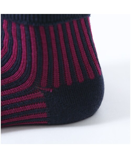 靴下屋（クツシタヤ）の「折り返しストライプショートソックス（ソックス・靴下・レディース・キナリ/クロ/アカ/カラシ/コン/ターコイズブルー・22.0～24.0cm）」の12枚目の写真