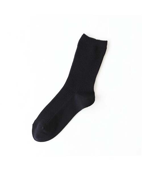 靴下屋（クツシタヤ）の「ウール2ｘ2リブソックス（ソックス・靴下・レディース・オフホワイト/キナリ/グレー/クロ/チャコールモク/ローズピンク/アカ/エンジ/カラシ/ダークグリーン/ブルー/コン・22.0～24.0cm）」の7枚目の写真