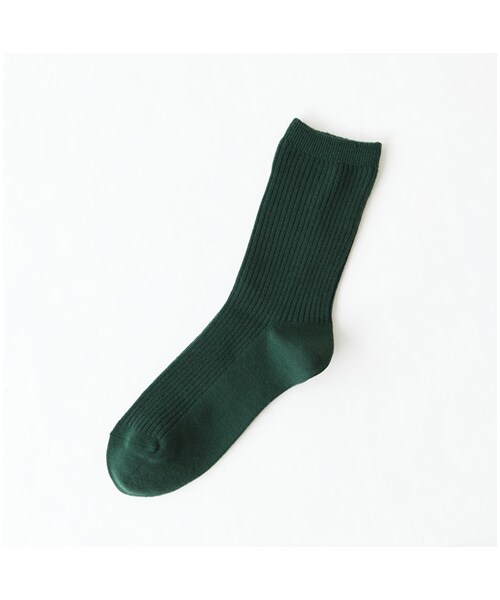 靴下屋（クツシタヤ）の「ウール2ｘ2リブソックス（ソックス・靴下・レディース・オフホワイト/キナリ/グレー/クロ/チャコールモク/ローズピンク/アカ/エンジ/カラシ/ダークグリーン/ブルー/コン・22.0～24.0cm）」の5枚目の写真