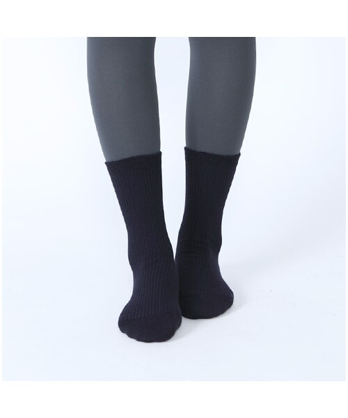 靴下屋（クツシタヤ）の「ウール2ｘ2リブソックス（ソックス・靴下・レディース・オフホワイト/キナリ/グレー/クロ/チャコールモク/ローズピンク/アカ/エンジ/カラシ/ダークグリーン/ブルー/コン・22.0～24.0cm）」の14枚目の写真